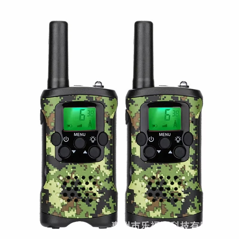 Walkie Talkie for Barn | 22 Kanaler | 5 km Rekkevidde | Grønn Camo