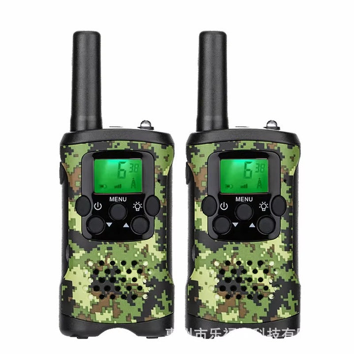 Walkie Talkie for Barn | 22 Kanaler | 5 km Rekkevidde | Grønn Camo