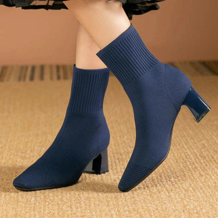 Modern comfortable knitted sock boots for women