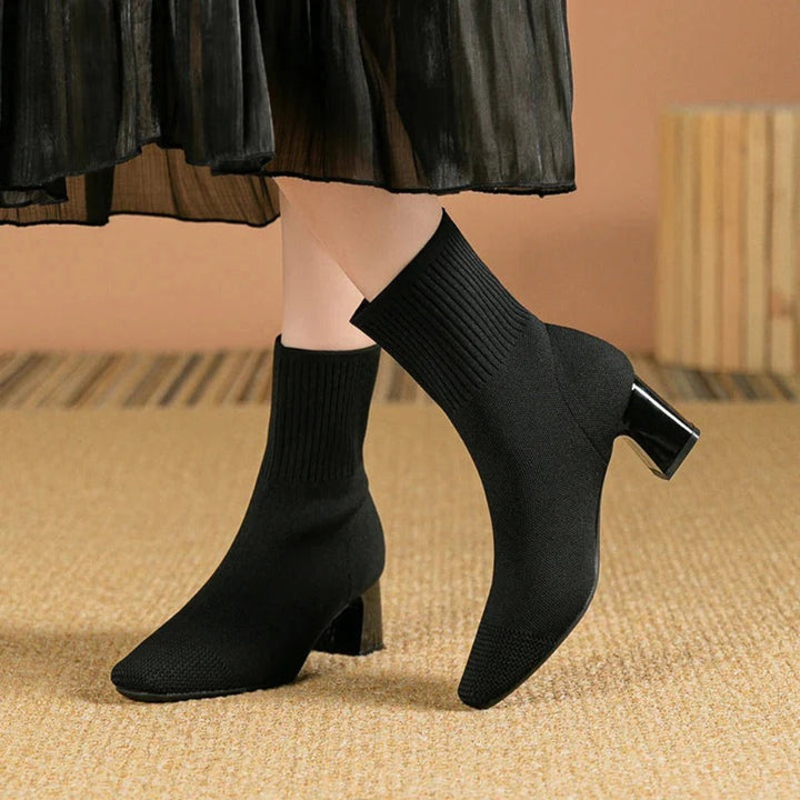 Modern comfortable knitted sock boots for women