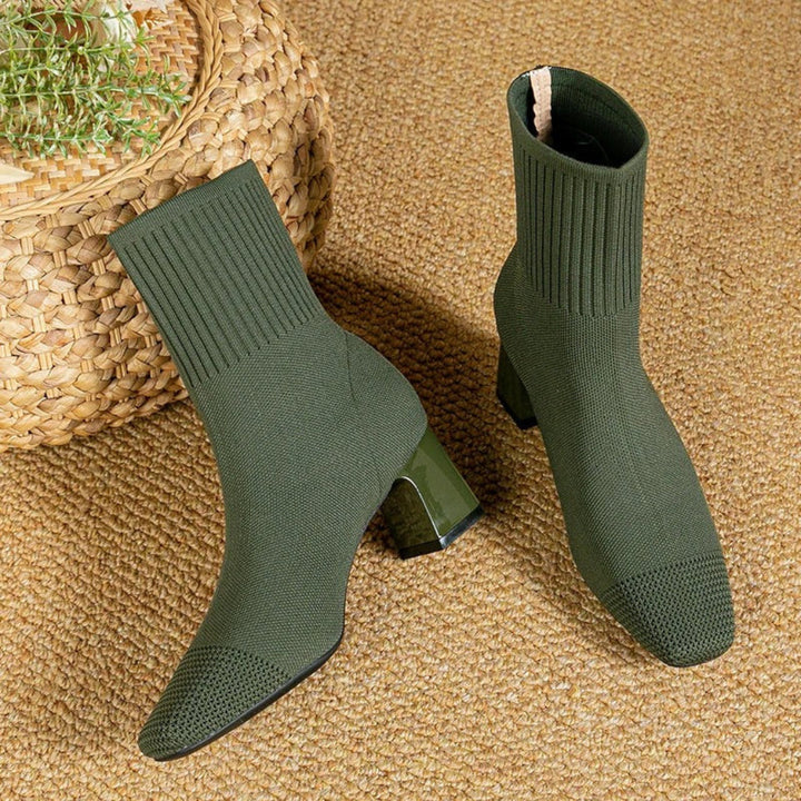 Modern comfortable knitted sock boots for women