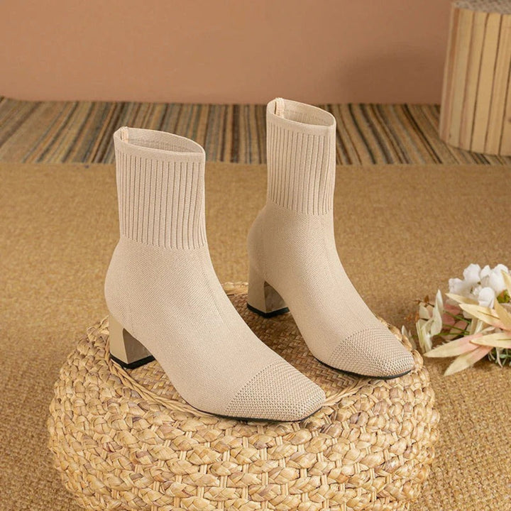 Modern comfortable knitted sock boots for women