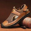 Orthopedic men's sandals with mesh