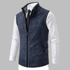 Men's knitted sweater vest with zipper