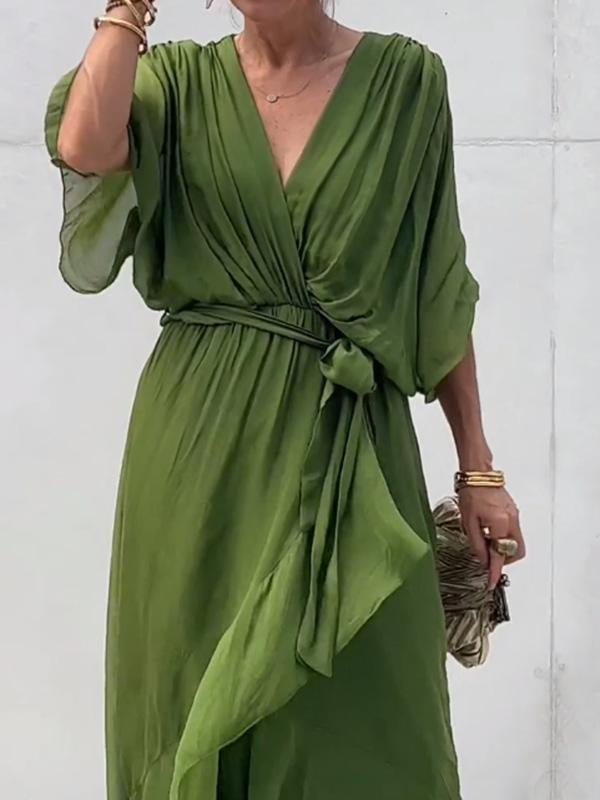 Elegant V-Hals Kjole