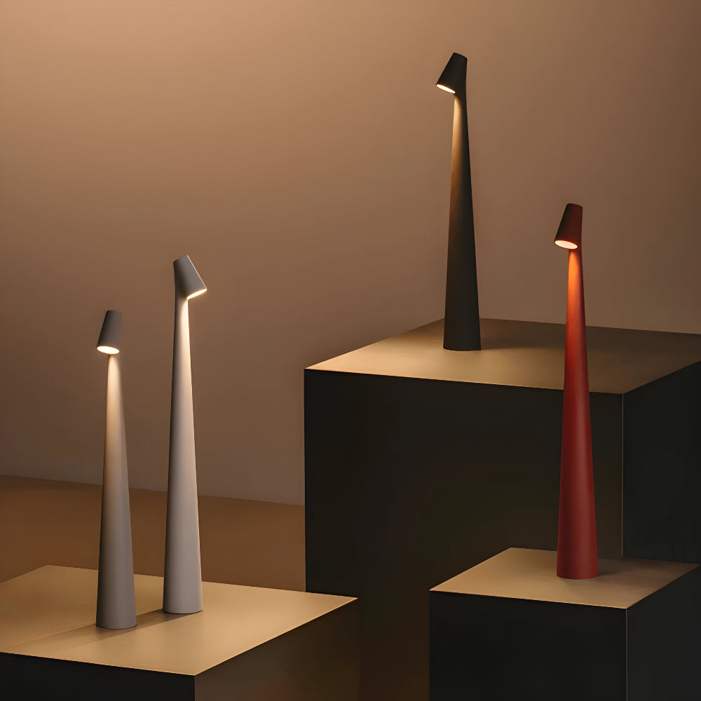 Trådløs LED-bordlampe | Lampe for stue og skrivebord | Moderne batteridrevet bordlampe | VivaLume