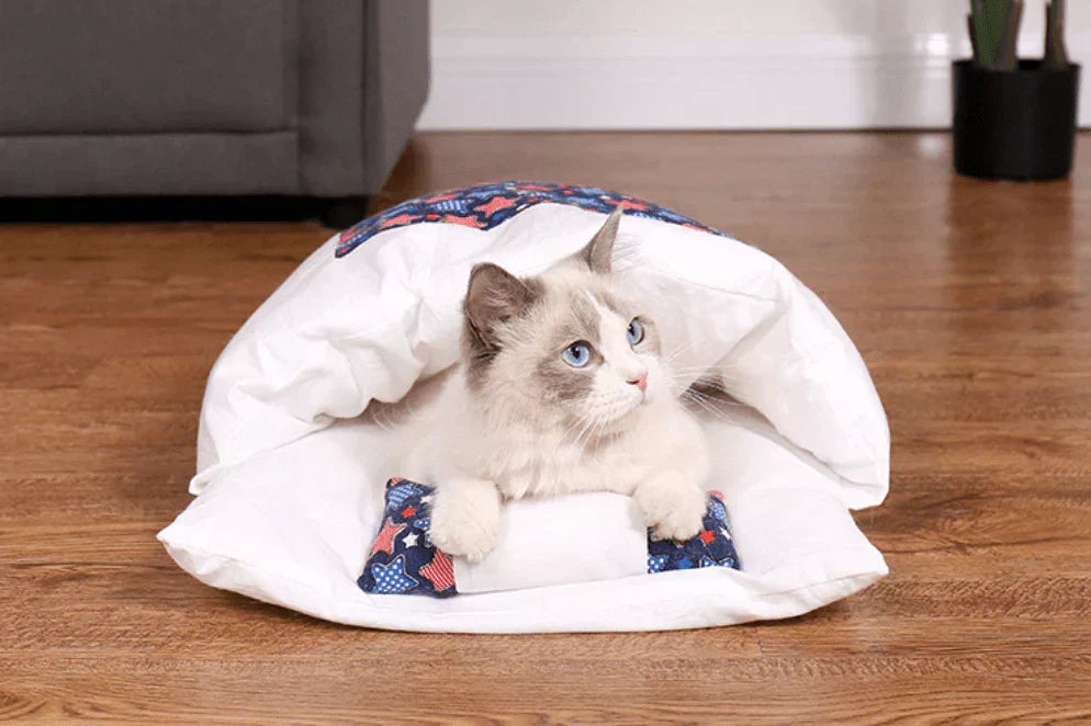 Vintersovepose for katter – SnugKitty Frost Magic