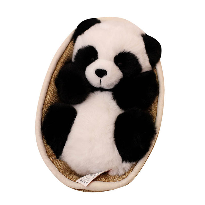Panda-kosedyr med avtakbar kurv – Myk fylling & dekorativt – 20 cm