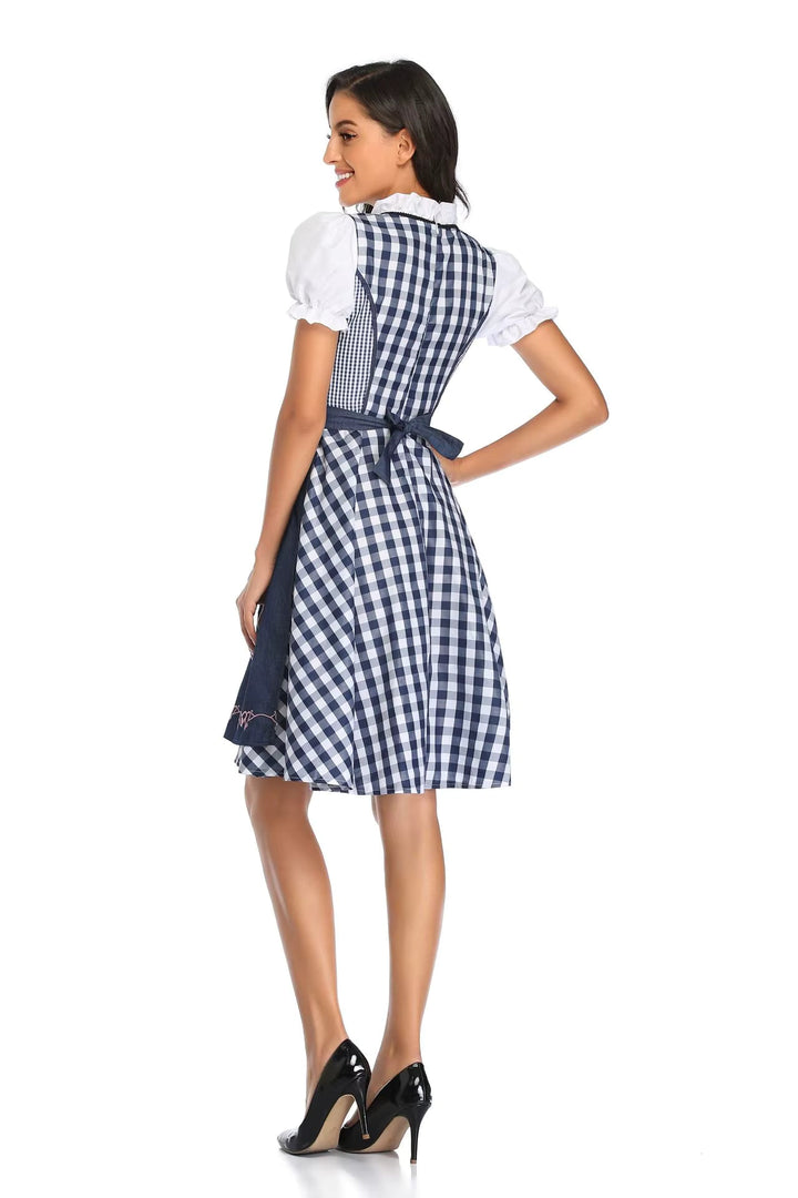 Klassisk dirndlkjole-sett for damer til Oktoberfest – tradisjonell polyester