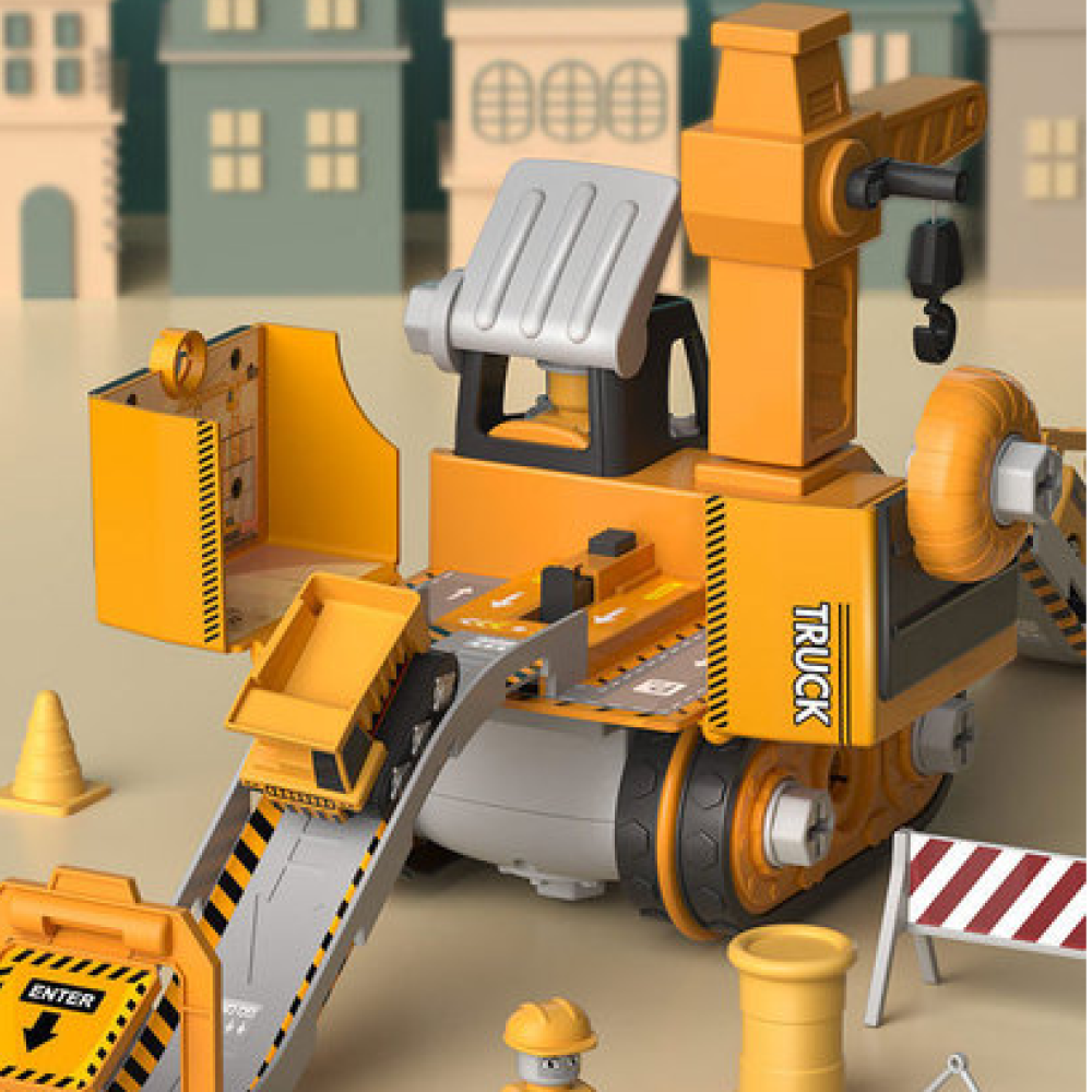 LittleBuilder Lekesett - Lastebil, Gravemaskin & Kran
