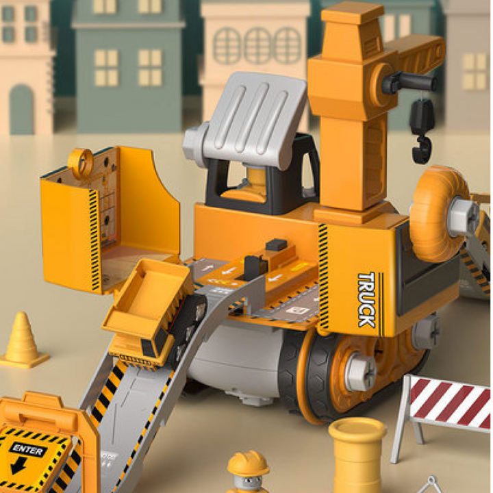 LittleBuilder Lekesett - Lastebil, Gravemaskin & Kran