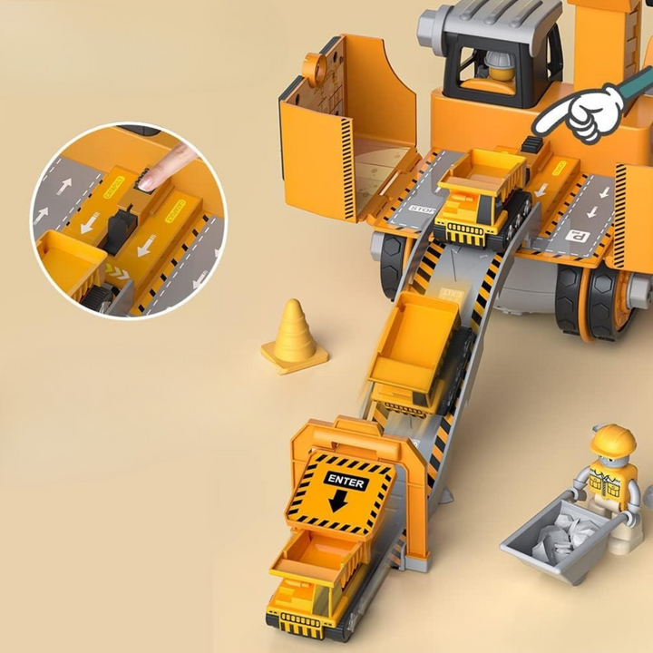 LittleBuilder Lekesett - Lastebil, Gravemaskin & Kran