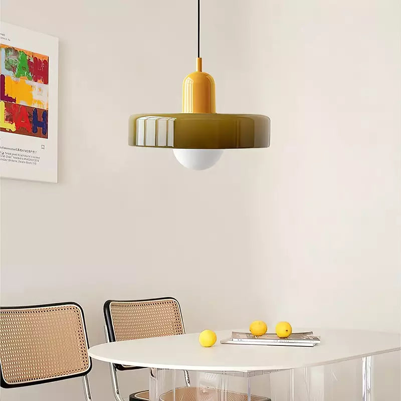 Fargerik Taklampe | Bauhaus-stil | Kunstnerisk Design