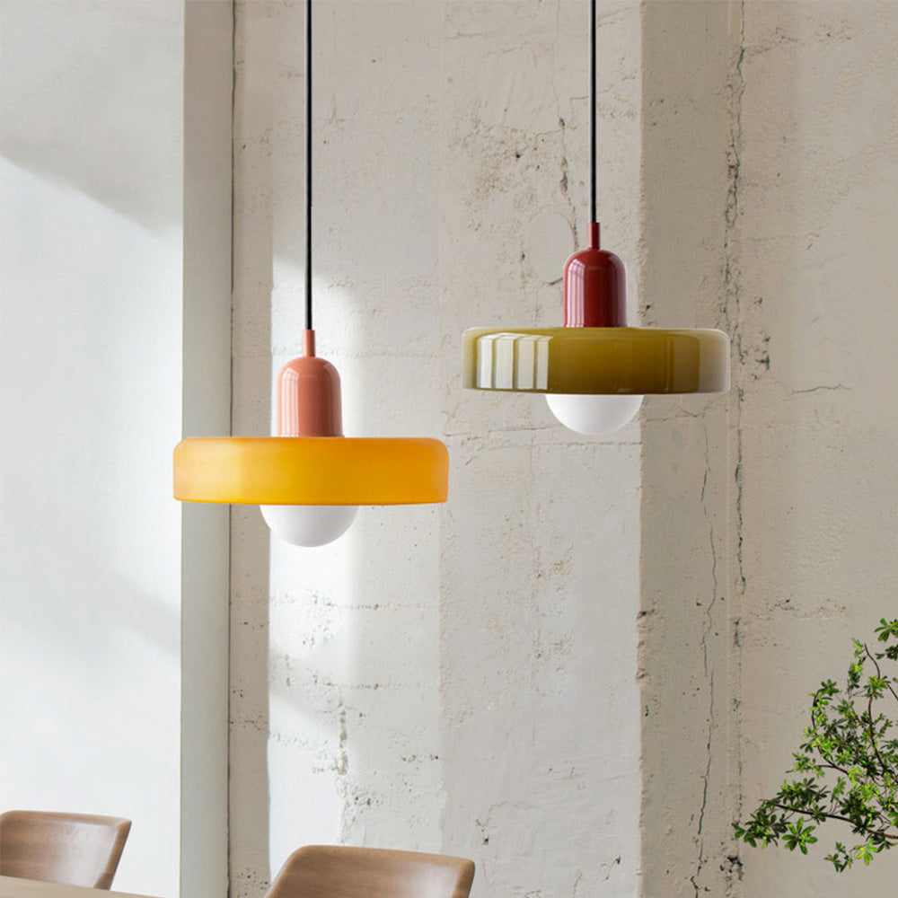 Fargerik Taklampe | Bauhaus-stil | Kunstnerisk Design