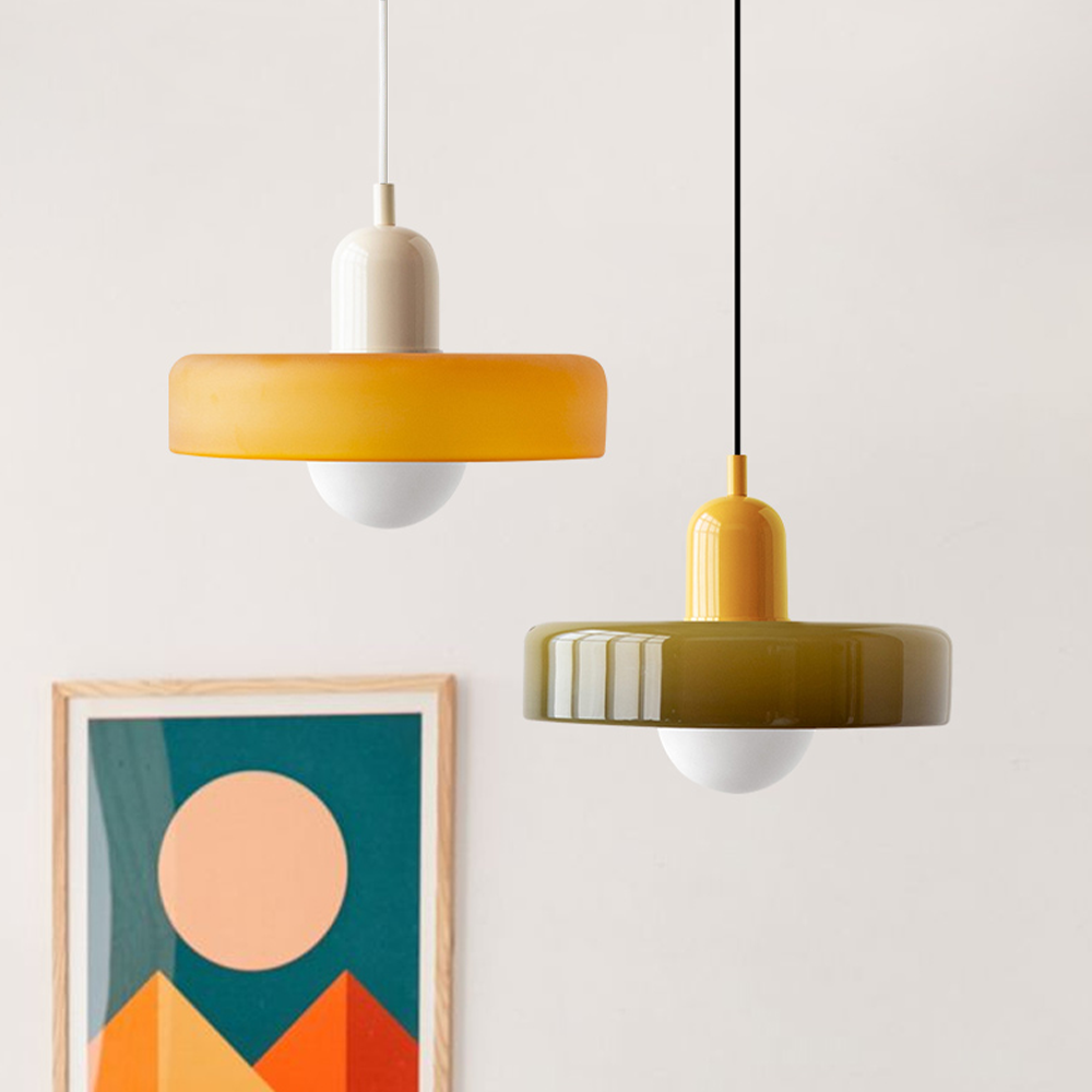 Fargerik Taklampe | Bauhaus-stil | Kunstnerisk Design
