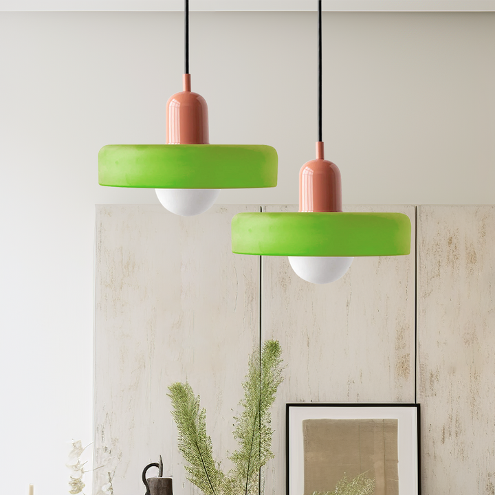Fargerik Taklampe | Bauhaus-stil | Kunstnerisk Design