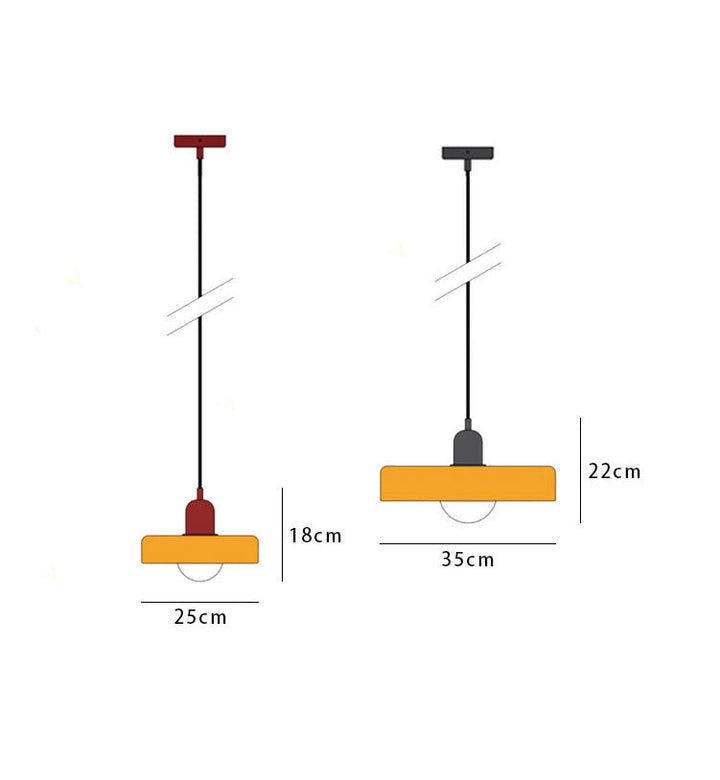 Fargerik Taklampe | Bauhaus-stil | Kunstnerisk Design