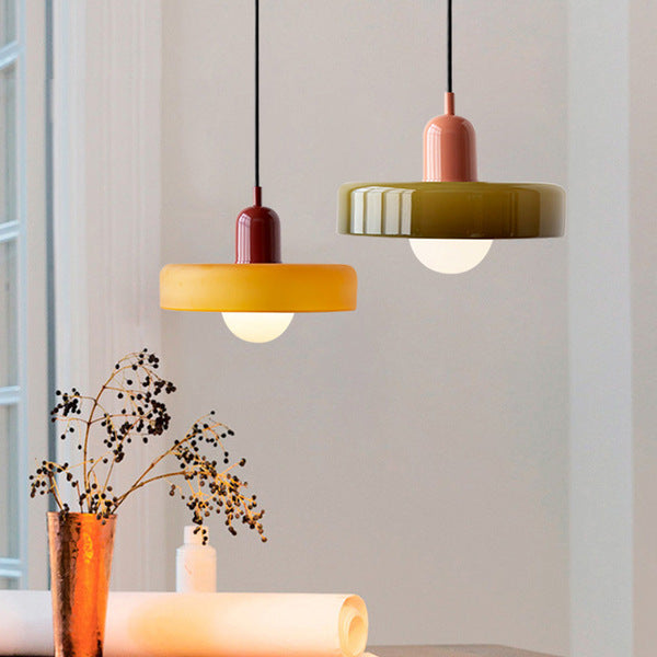 Fargerik Taklampe | Bauhaus-stil | Kunstnerisk Design