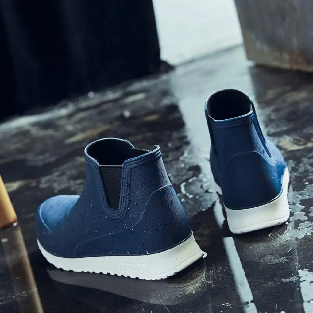 Leichte, strapazierfähige und wasserdichte Slip-On-Regenstiefel für Herren