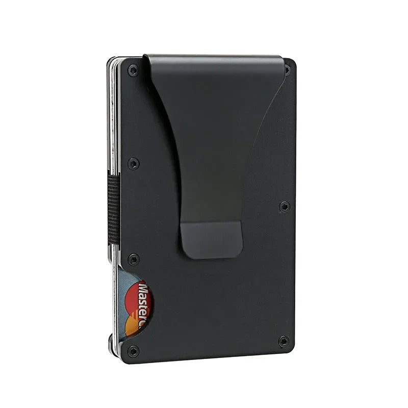 Slank RFID-lommebok i titan for kort