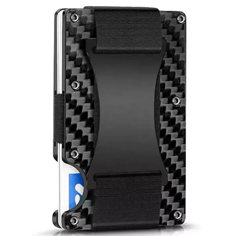 Slank RFID-lommebok i titan for kort