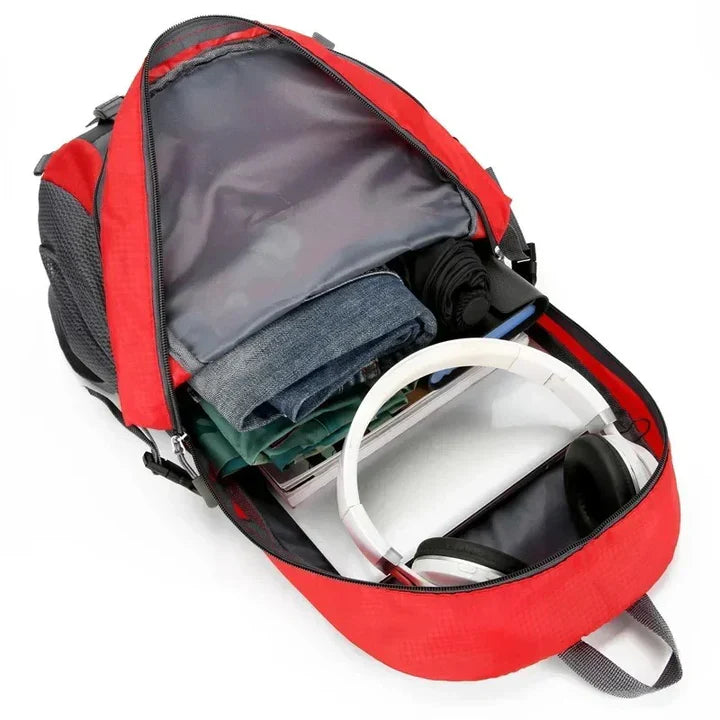 Waterproof outdoor travel backpack with multiple compartments