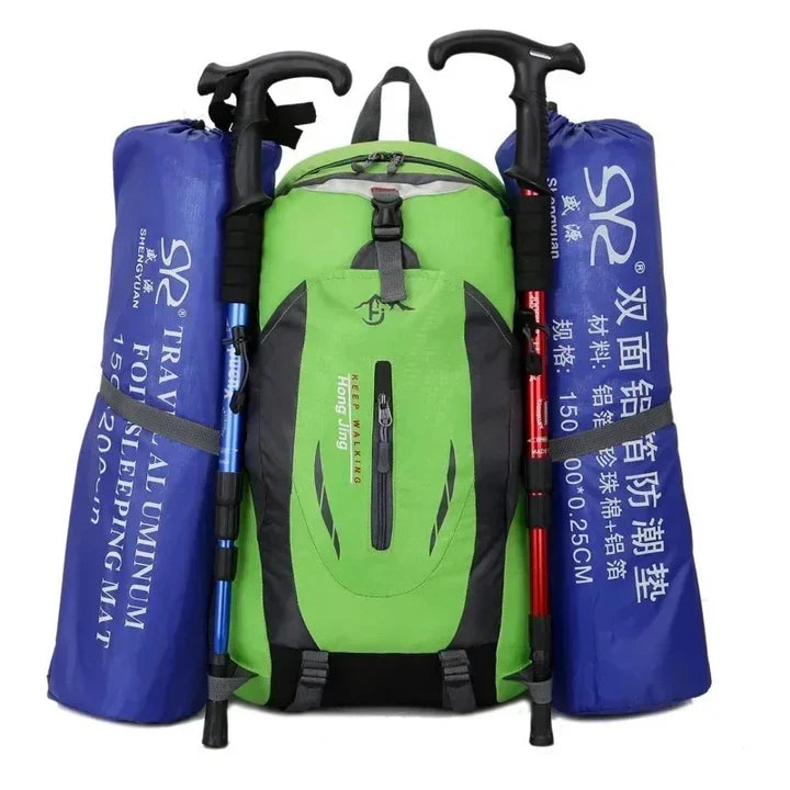 Waterproof outdoor travel backpack with multiple compartments