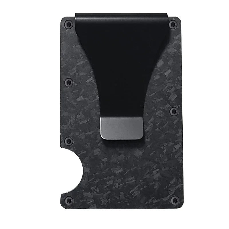Slank RFID-lommebok i titan for kort