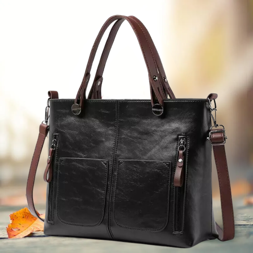 Elegante klassische Schultertasche aus Leder