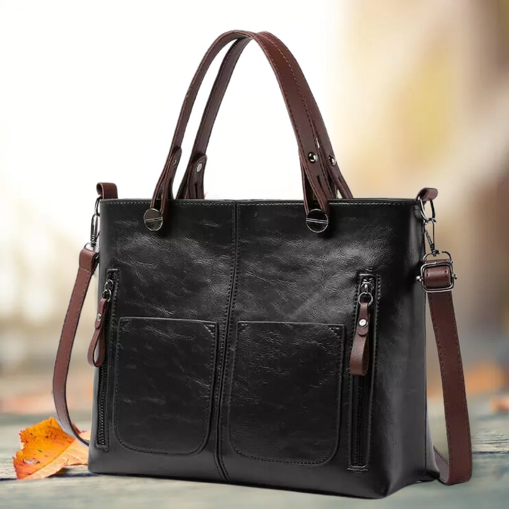 Elegante klassische Schultertasche aus Leder