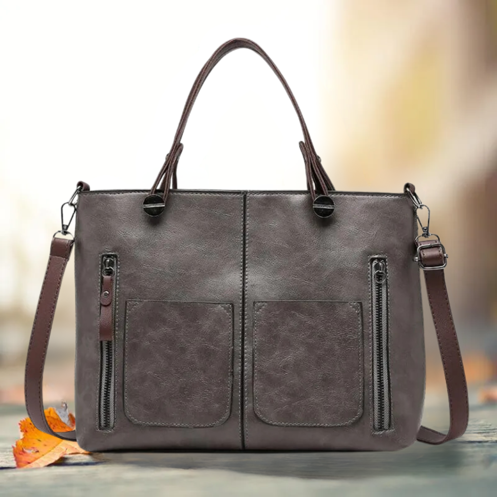 Elegante klassische Schultertasche aus Leder