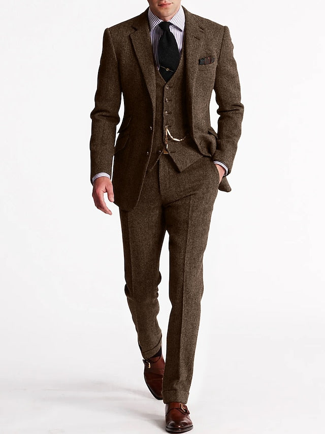 Klassisk tredelt tweeddress for herre