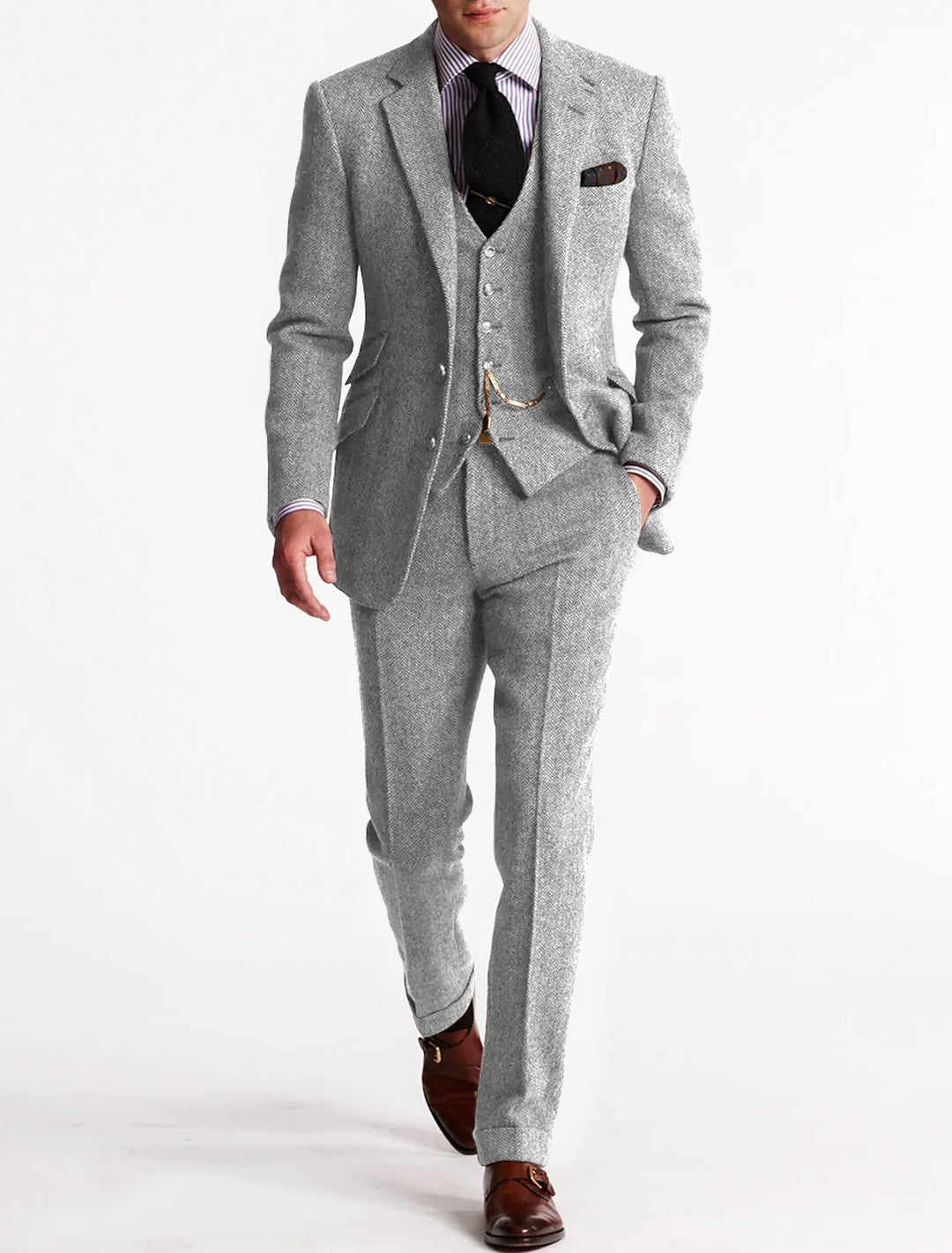 Klassisk tredelt tweeddress for herre
