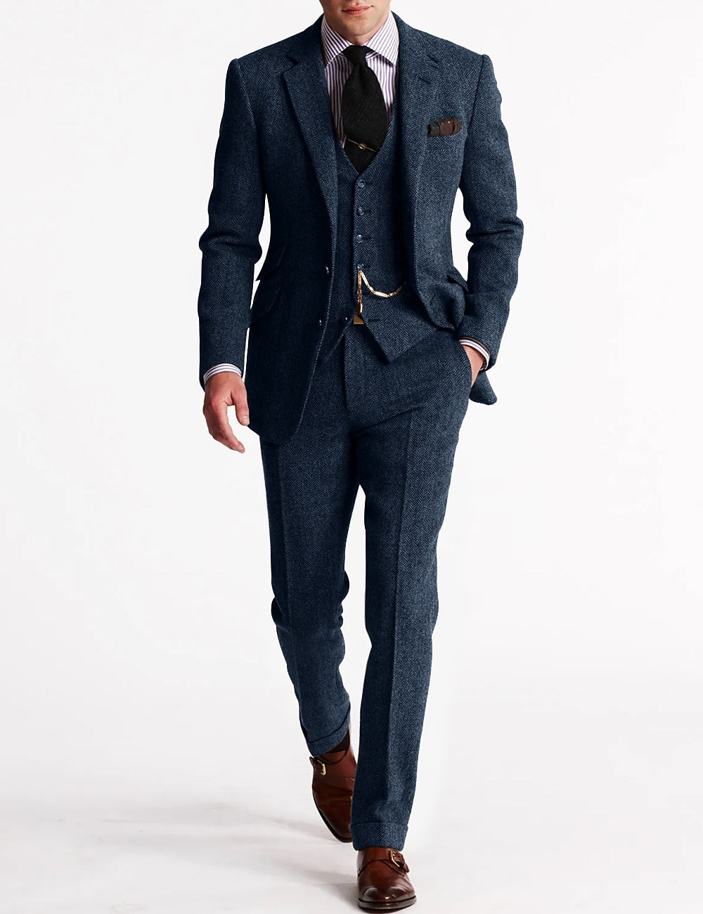 Klassisk tredelt tweeddress for herre