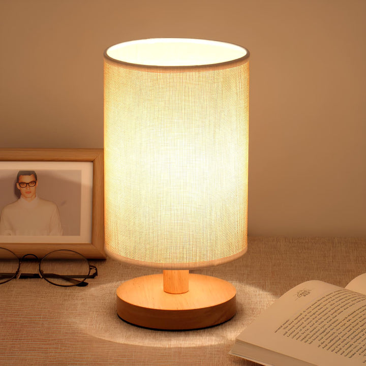 Moderne Trelampe til Nattbord | Dimbar & Fjernkontroll