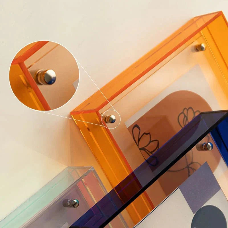 Hengende fotoramme i akryl | Moderne design for vegg og bord