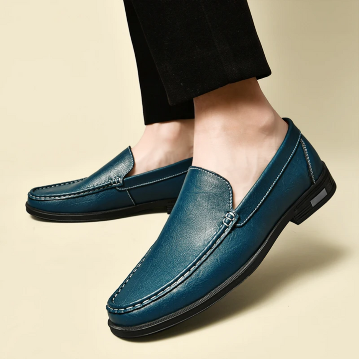 Hand-sewn slip-on leather moccasins
