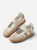 Sneakers i Mary Jane-stil med kontraststriper til dame