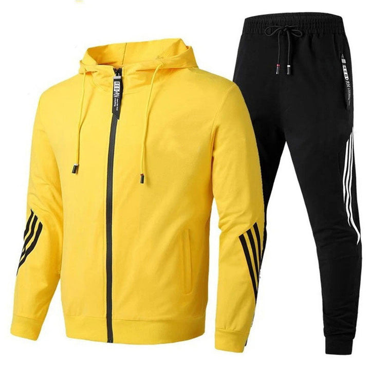 Sporty og varm herretreningsdress i ullblanding