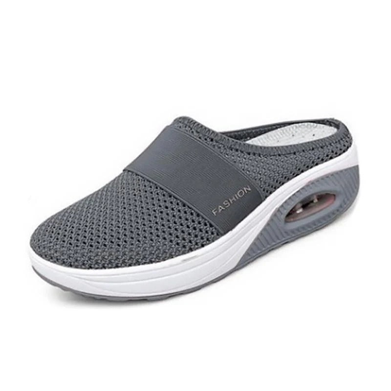 Orthopedic slip-on shoes with air cushion for women