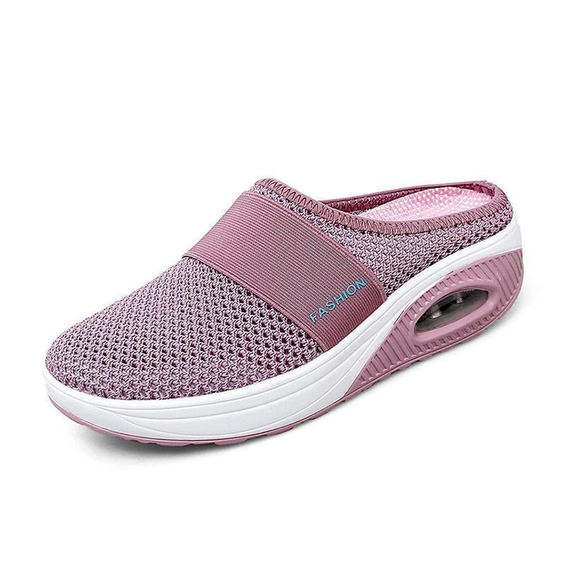 Orthopedic slip-on shoes with air cushion for women