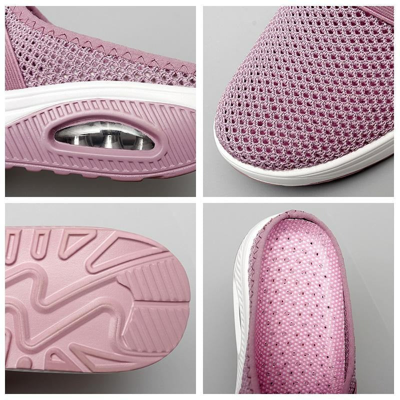Orthopedic slip-on shoes with air cushion for women