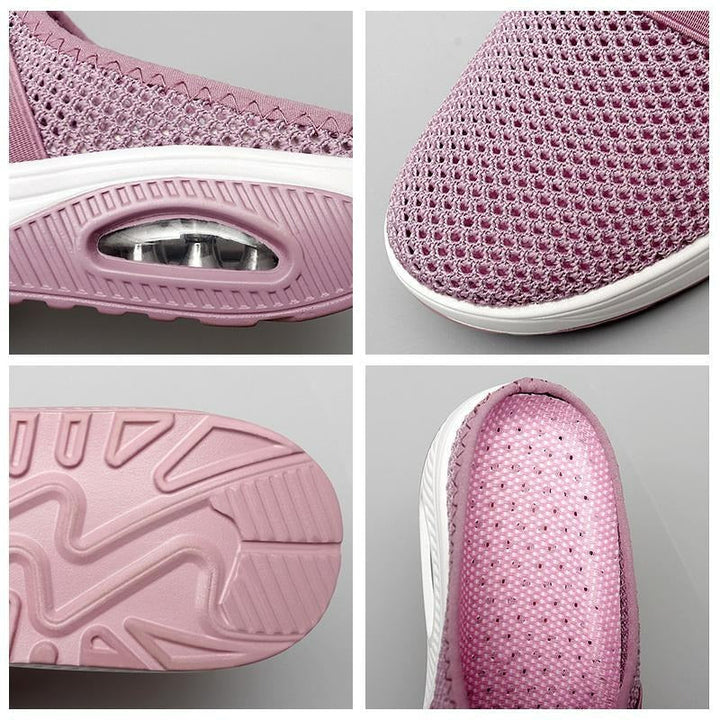 Orthopedic slip-on shoes with air cushion for women