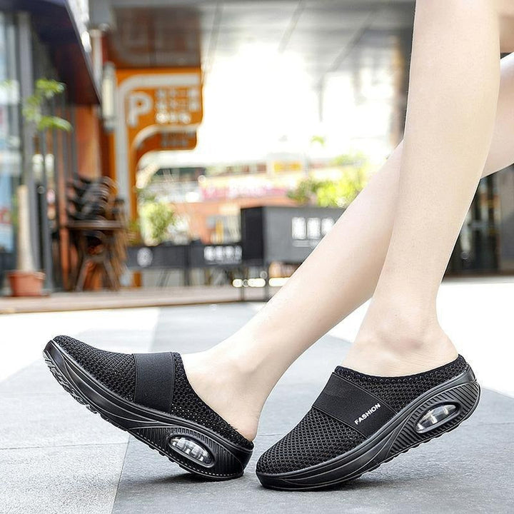Orthopedic slip-on shoes with air cushion for women