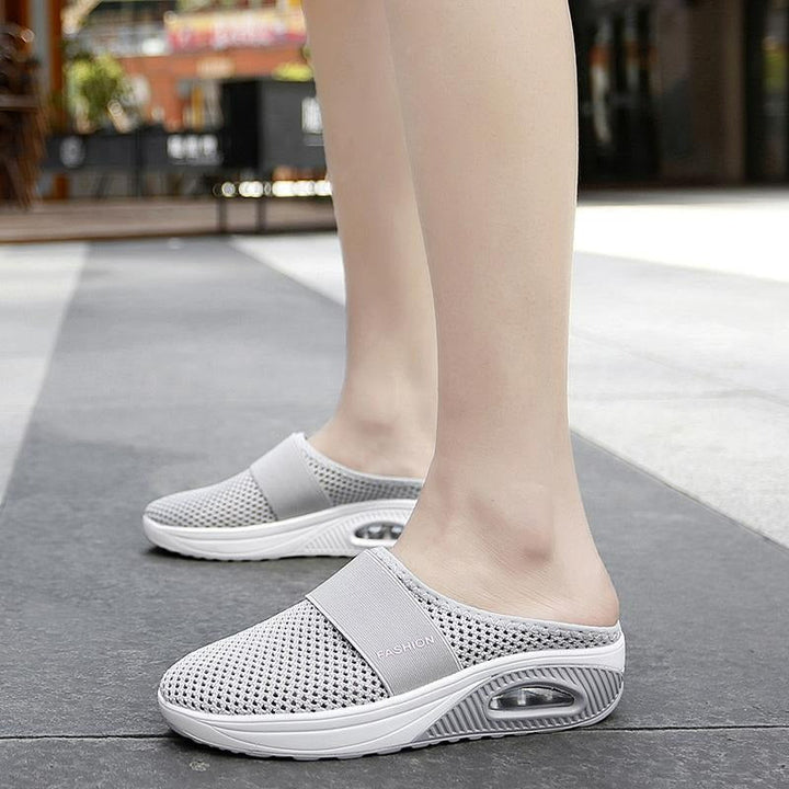 Orthopedic slip-on shoes with air cushion for women