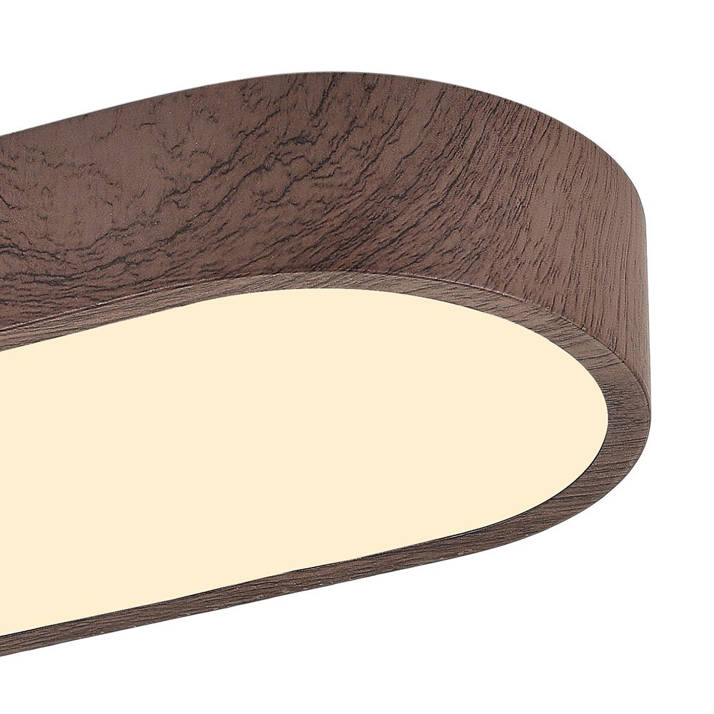 Oval LED-Takplafond Nordic Glow med Treaksent