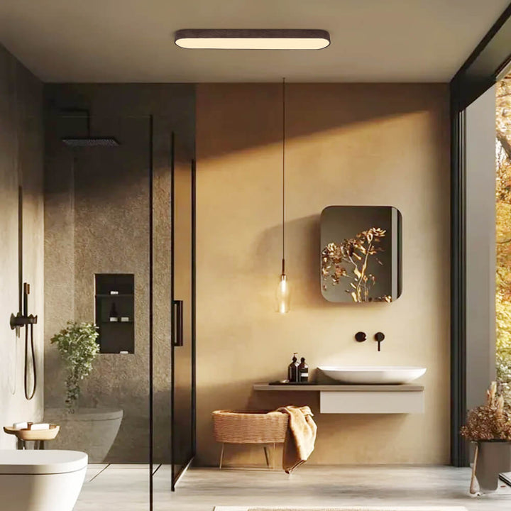 Oval LED-Takplafond Nordic Glow med Treaksent