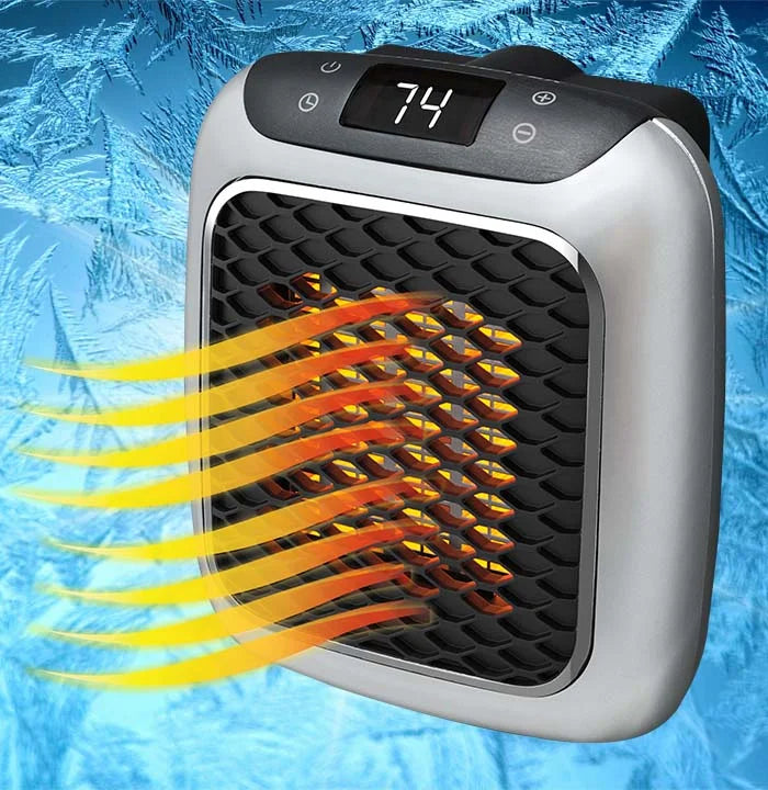 Bærbar viftevarmer 800 W med timer