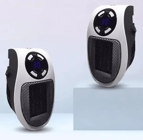 Stillegående varmeovn 500 W med timer og LED-display