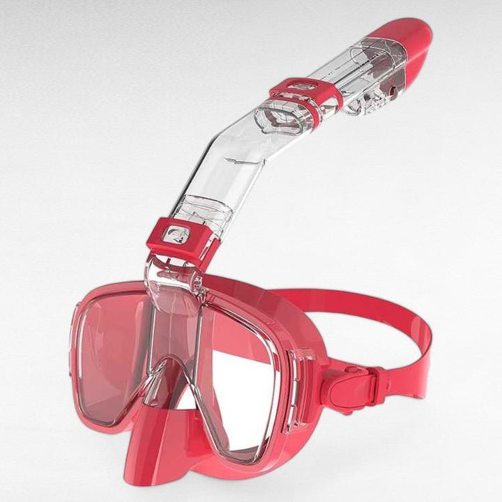 Sammenleggbar helmaske for snorkling, 180° sikt